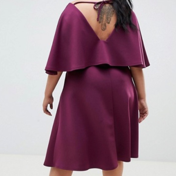 Cape midi shift dress ASOS Curve - Picture 2 of 11
